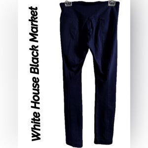 WHBM Navy Blue Elegant Thick Petite Leggings Appropriate for Winter